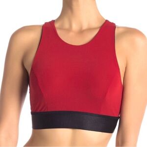 Hanky Panky‎ In The Studio Red Black Lightweight Sports Bra / Crop Top Sz SMALL